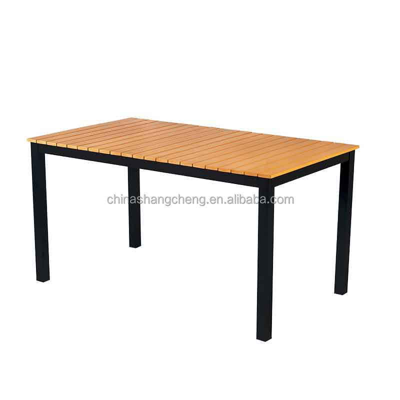 Low Price Square Wooden Rattan Wicker Aluminium Bistro Coffee Garden Teak Plastic Outdoor Wood Table