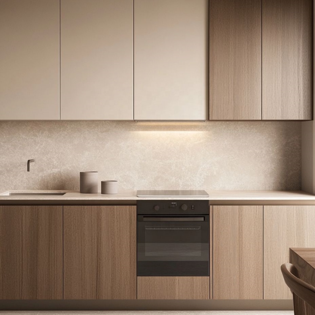 CBMmart Customized Lacquer Kitchen Pantry Furniture - Classic Cherry Wood Solid Wood Cabinets