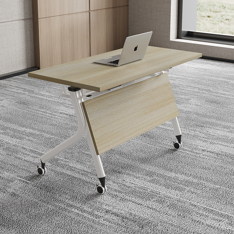 Modern Foldable Convertible Teak Wood Computer Desk-Multi-Functional Home Office Workshop Dining Table Adjustable Eco-Friendly
