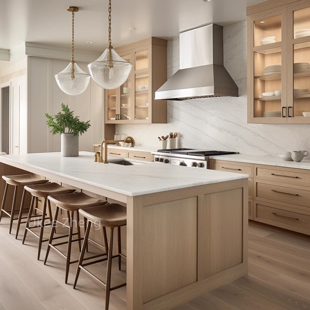 Luxury Home White Oak Interior Cabinet