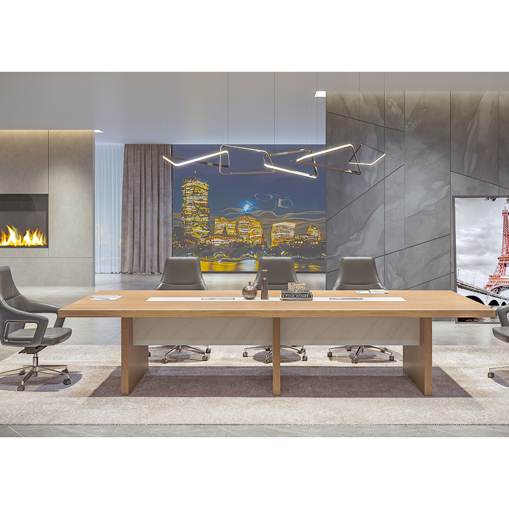 Contemporary and Minimalist Teak Computer Desk with 7 Drawers for Study Room and Office Table Customizable Wholesale Desks