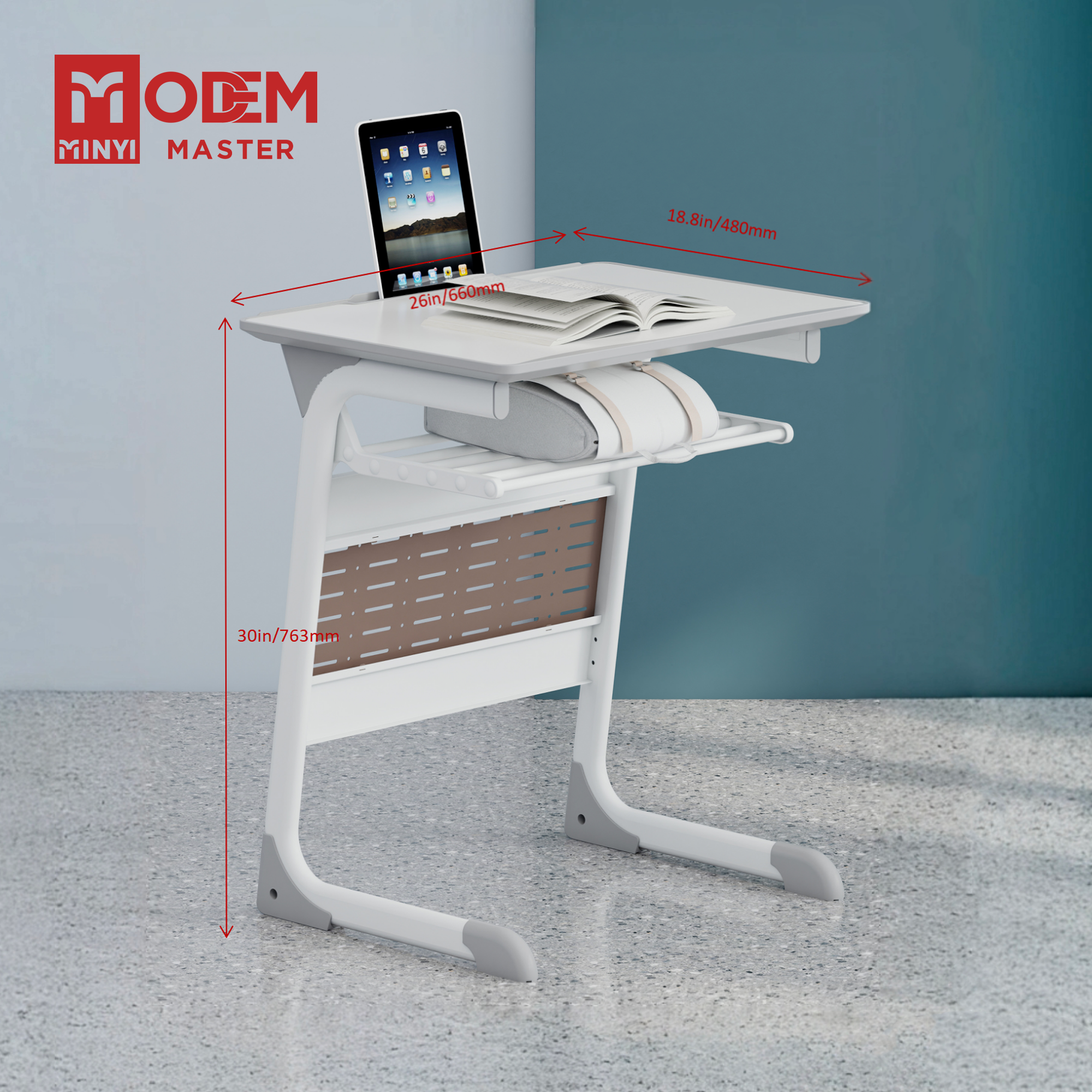 MINYI LEO Indonesia School Desk Wooden Classroom Furniture Contemporary Table Teacher Desk and School Chair With Desk
