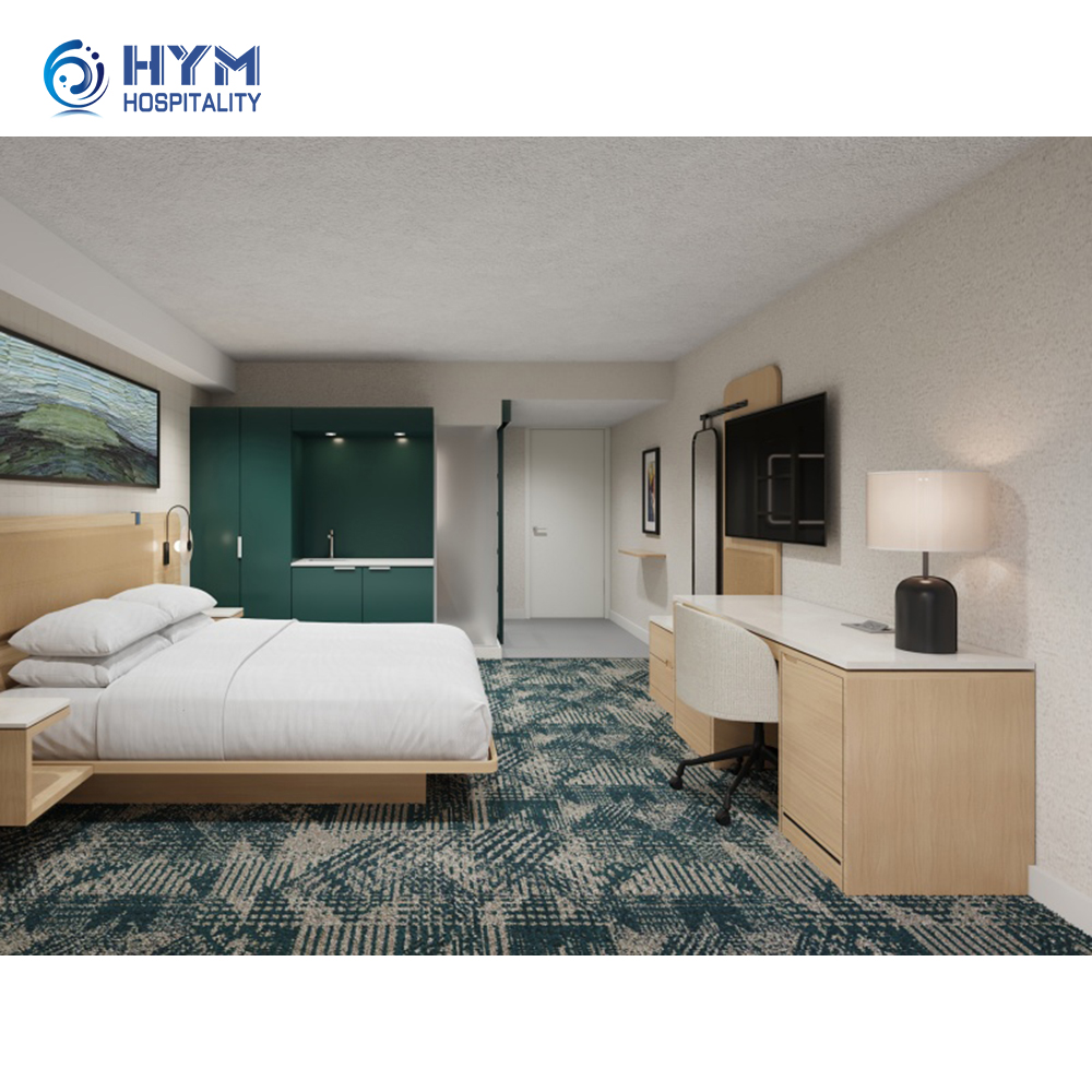 Delta by Marriott Custom Modern Wood Hotel Bedroom Furniture Set Turnkey Hotel Furniture
