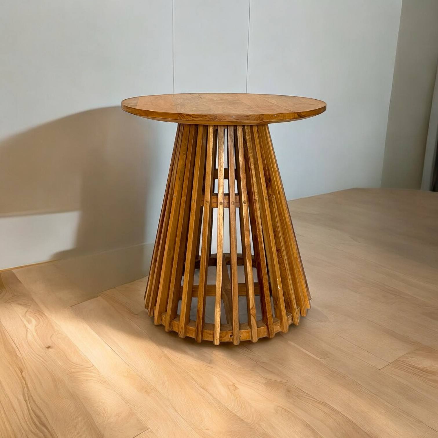 Rounded Wooden Coffee Table Japandi Minimalist Design Modern Appearance Dining/Kitchen Indonesian Origin WT002