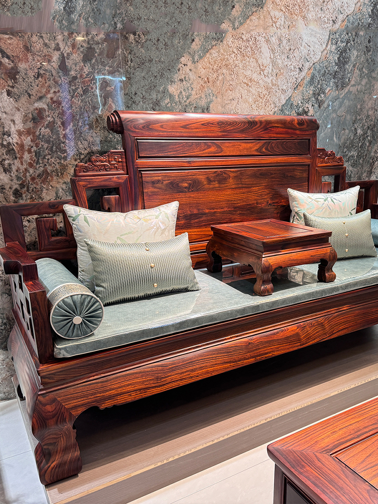 GB Ming Qing Classical Mahogany Furniture Chinese Living Room Indonesian Black Acid Wood Broadleaf Dalbergia Plain Surface Large