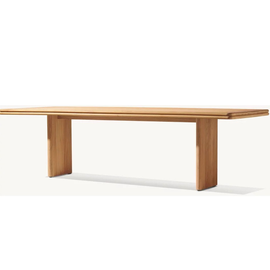 Modern Teak Outdoor Dining Set &amp; Garden/Coffee Tables Nordic Design Waterproof Sun-Resistant Outdoor Furniture