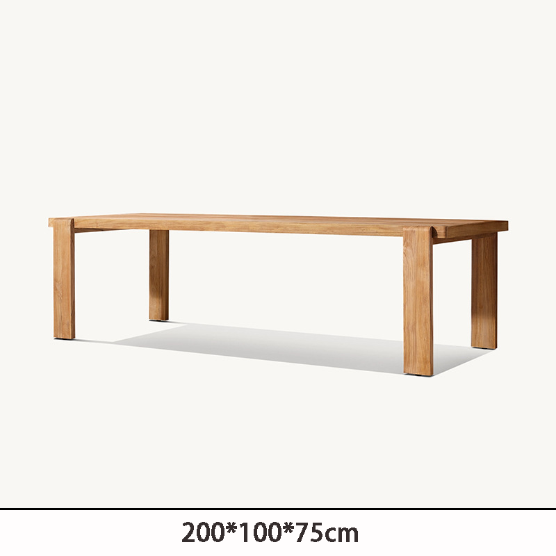 Customized Modern Durable Teak Solid Wood Coffee &amp; Dining Table Outdoor Furniture Use Entry Hotel Villa Courtyard Park OEM