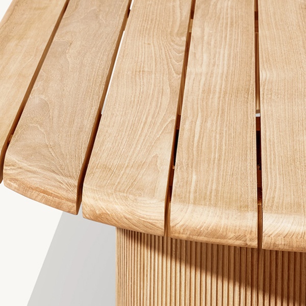 Luxury Teak Frame High Platform Cushion Solid Teak Modern Outdoor Single Sofa Chair for Dining and Hotel Use