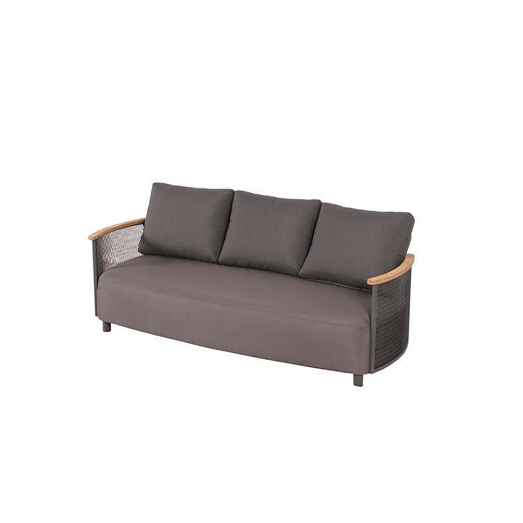 Modern Luxury Solid Teak Rattan Sofa Set Waterproof Outdoor Furniture for Patio Hotels Gardens