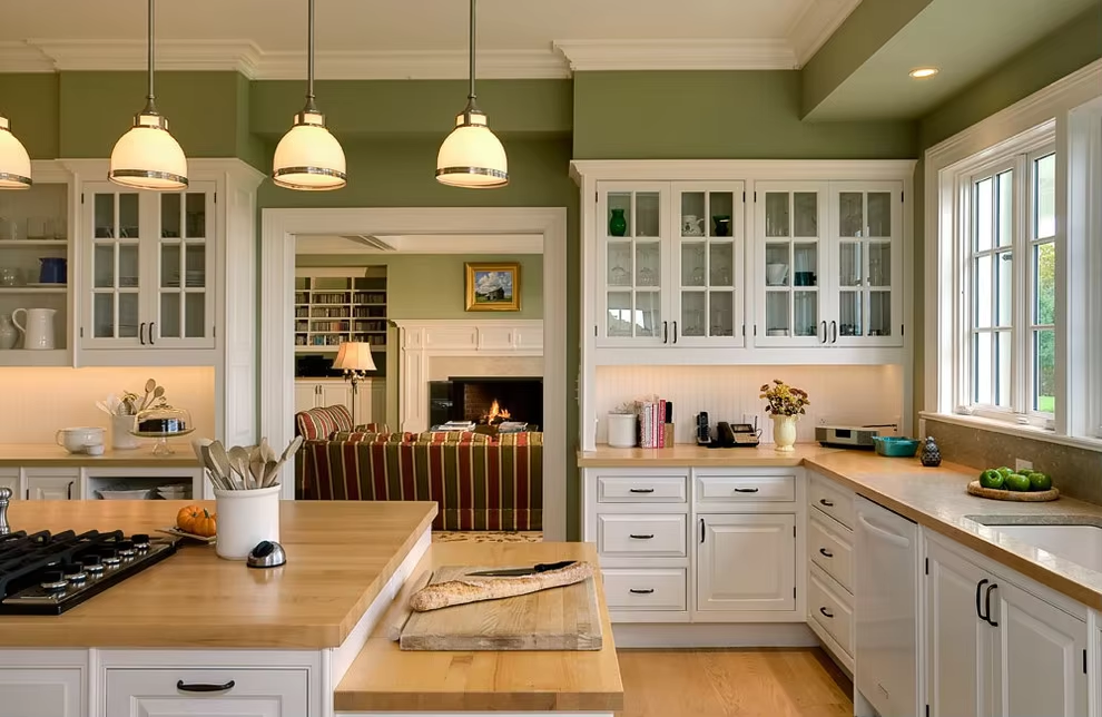 American Hot Selling Custom Made White Oak Wood Veneer Kitchen Cabinet for Sale