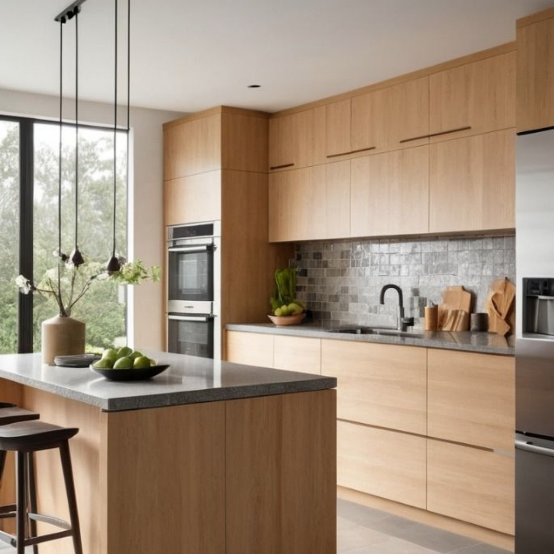 CBMmart Customized Lacquer Kitchen Pantry Furniture - Classic Cherry Wood Solid Wood Cabinets
