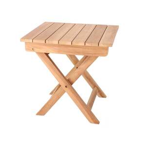 Outdoor Solid Teak Wood Water Resistant Durable Eco-Friendly Portable Multi-Function Folding Side Table Garden Patio End Table