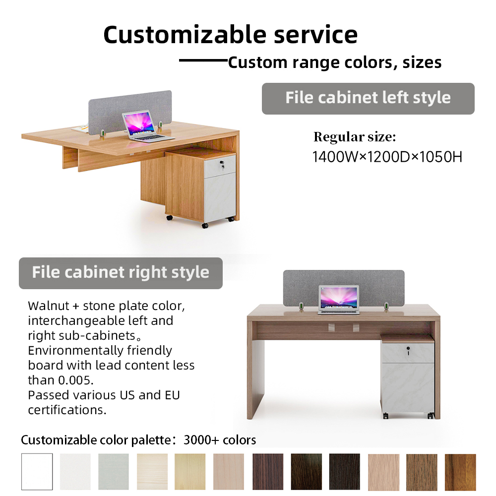 Contemporary and Minimalist Teak Computer Desk with 7 Drawers for Study Room and Office Table Customizable Wholesale Desks