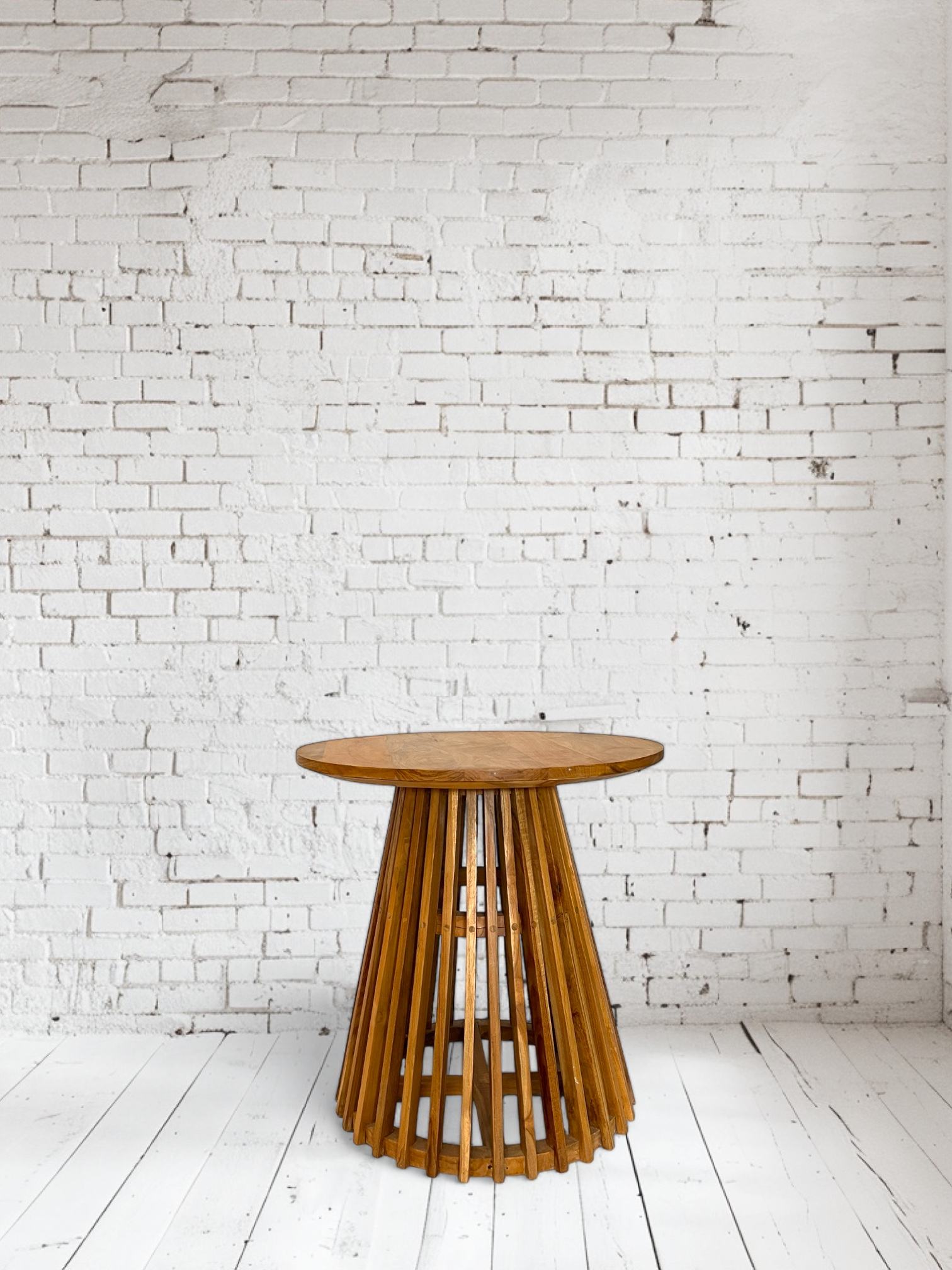 Rounded Wooden Coffee Table Japandi Minimalist Design Modern Appearance Dining/Kitchen Indonesian Origin WT002