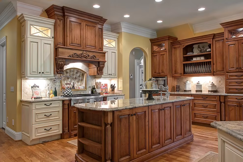 American Hot Selling Custom Made White Oak Wood Veneer Kitchen Cabinet for Sale