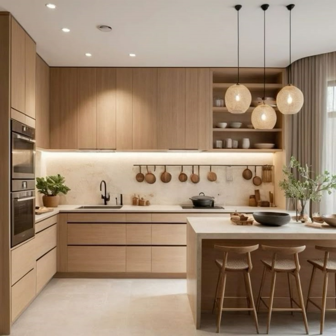 CBMmart Customized Lacquer Kitchen Pantry Furniture - Classic Cherry Wood Solid Wood Cabinets