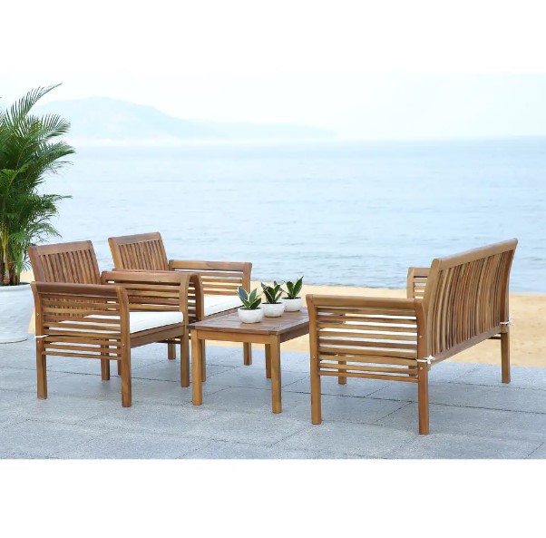 Natural Teak Wood Living Room Furniture Set Jepara Manufactured Outdoor Garden Chairs From Indonesia