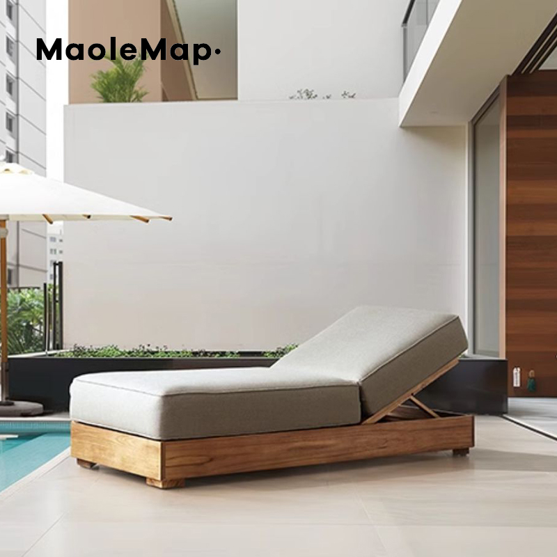 Pool Furniture Sun Bed Outdoor Nordic Coffee Shop Luxury Teak Patio Benches Hotel Design Garden Sofa High End Swood Coffee Table