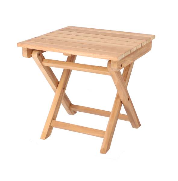 Outdoor Solid Teak Wood Water Resistant Durable Eco-Friendly Portable Multi-Function Folding Side Table Garden Patio End Table