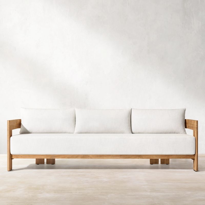 Outdoor Leisure Villa Courtyard Garden Solid Wood Furniture Outdoor Terrace Waterproof Sun protection Teak Sofa Coffee Table