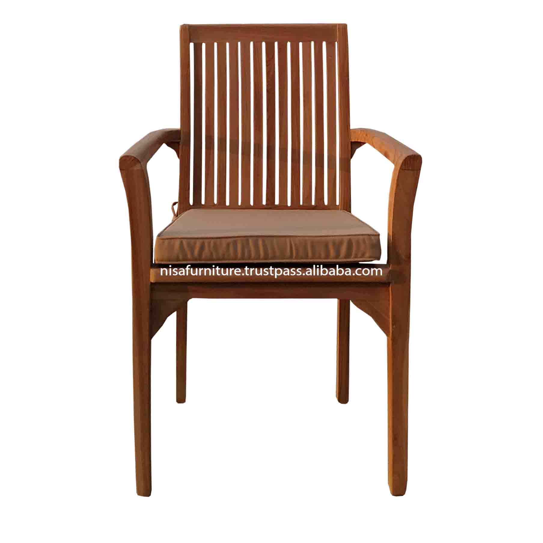 Solid Teak Wood Patio Stackable Chair
