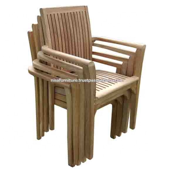 Modern Outdoor Teak Wood Garden Dining Chair