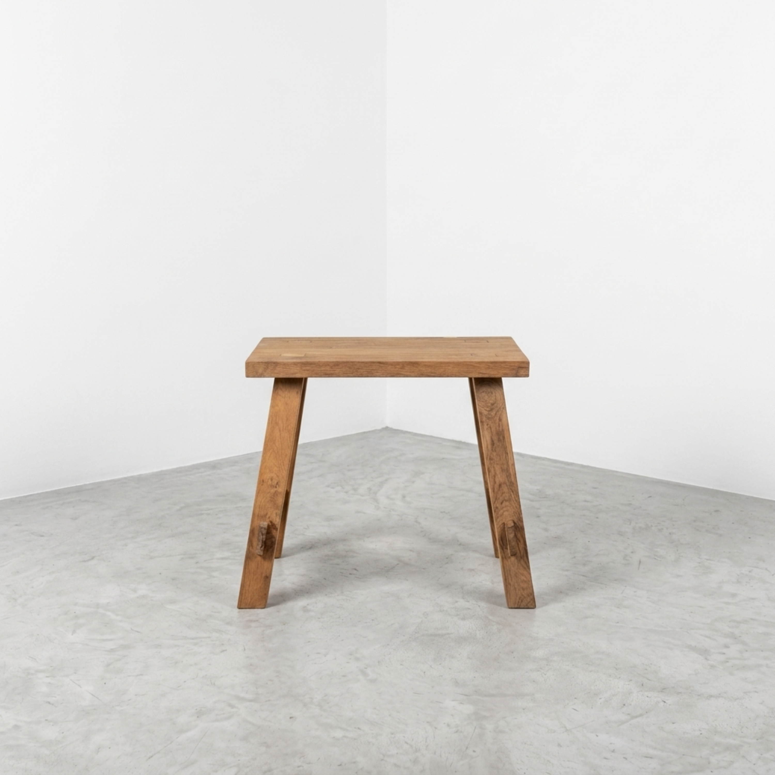 Teak Accent Stool - View 1