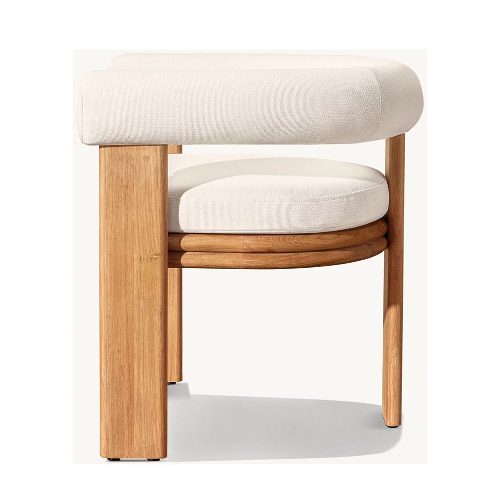 Modern Teak Outdoor Dining Set &amp; Garden/Coffee Tables Nordic Design Waterproof Sun-Resistant Outdoor Furniture