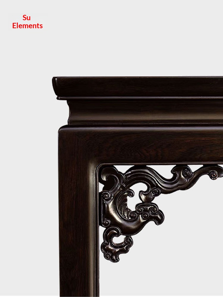 Su Element Mahogany &amp; Sandalwood Ming-style Square Dining &amp; Tea Table with Mortise and Tenon Joint Structure Customizable