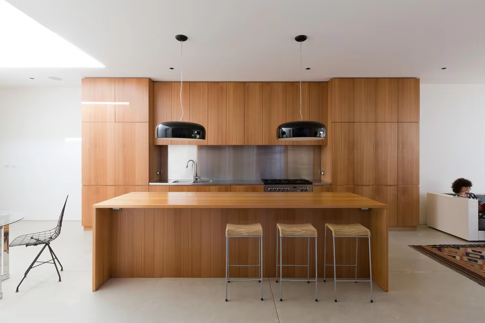 American Hot Selling Custom Made White Oak Wood Veneer Kitchen Cabinet for Sale