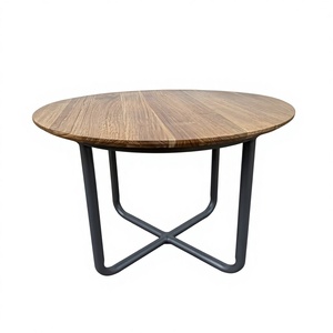Weatherproof Solid Wood Aluminum Outdoor End Table