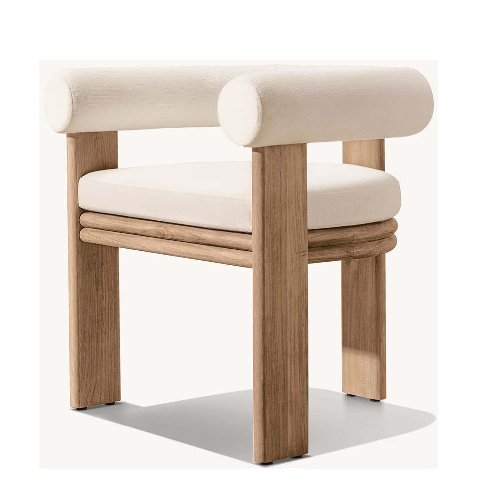 Modern Teak Outdoor Dining Set &amp; Garden/Coffee Tables Nordic Design Waterproof Sun-Resistant Outdoor Furniture