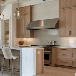 CBMmart Foshan Factory Modern Design Furniture Custom Wooden Veneer Plywood Kitchen Cabinet Modular Kitchen Cabinet For Villa