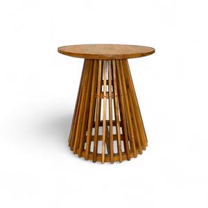 Rounded Wooden Coffee Table Japandi Minimalist Design Modern Appearance Indonesian Origin WT002