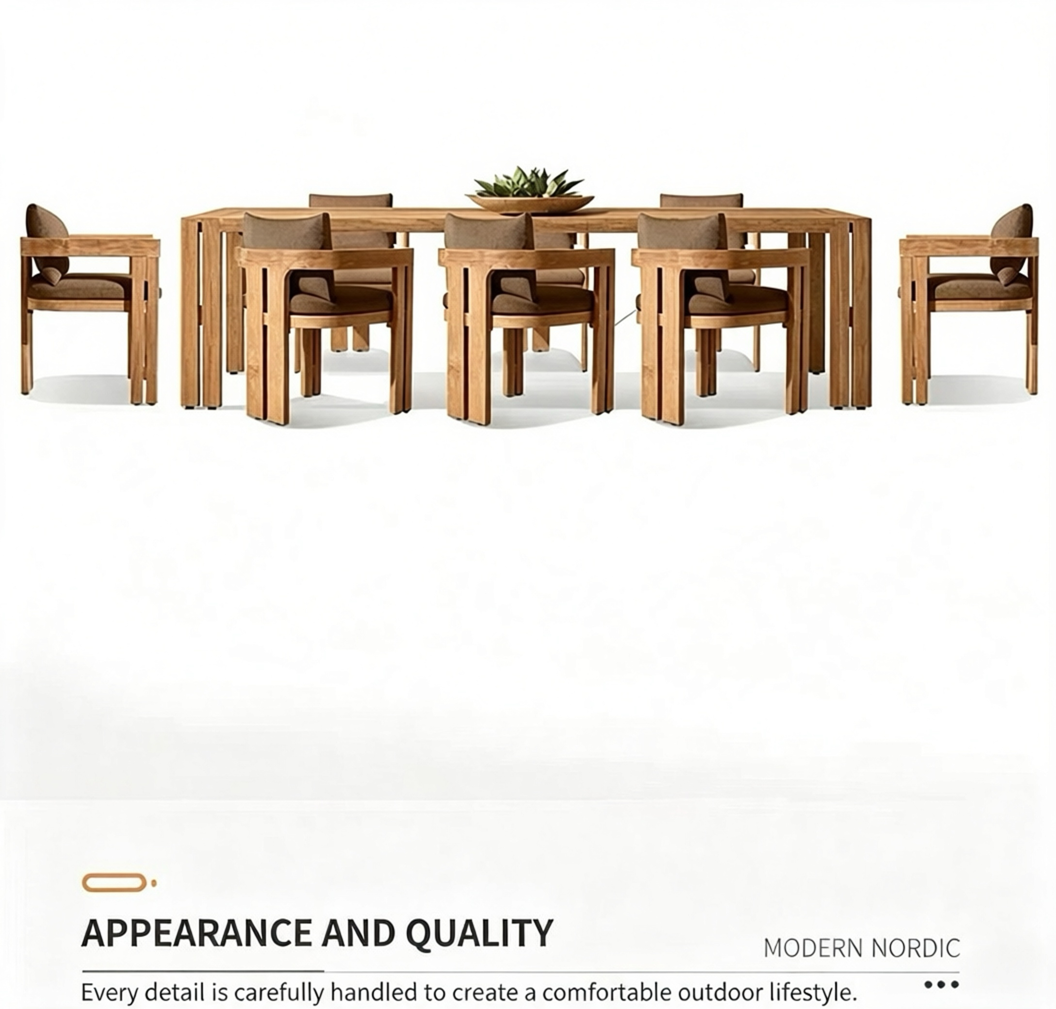 Terrace and Poolside Dining Set Arrangement