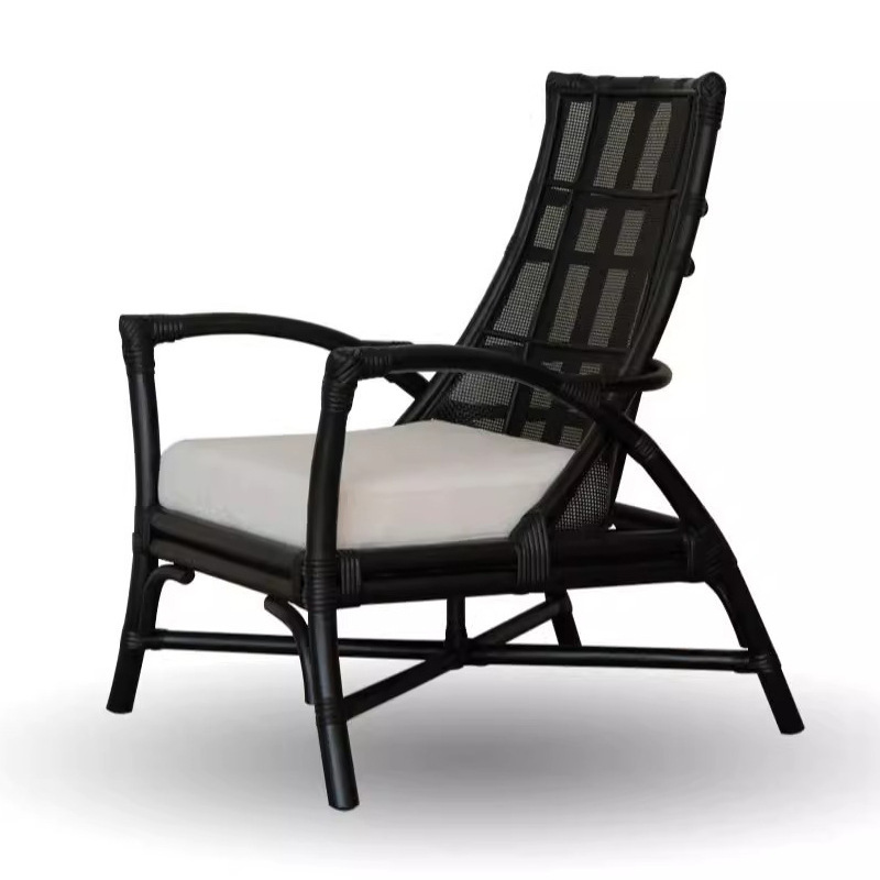 Natural Rattan Solid Wood Frame Modern Leisure Living Room Sofa Chair Indonesian Design Jifeng Homestay Designer Outdoor Use