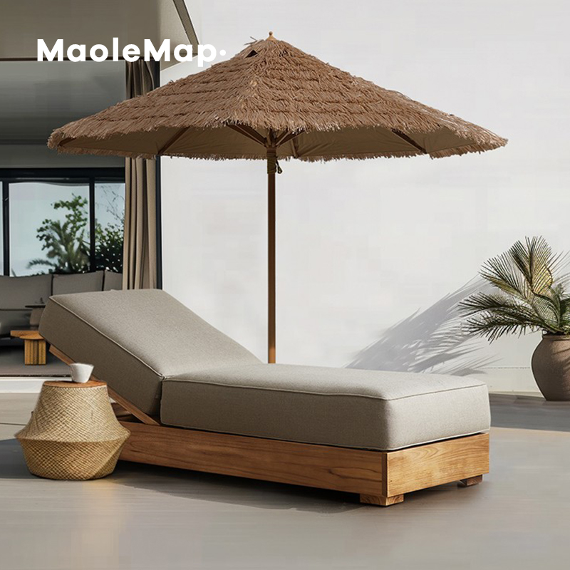 Pool Furniture Sun Bed Outdoor Nordic Coffee Shop Luxury Teak Patio Benches Hotel Design Garden Sofa High End Swood Coffee Table