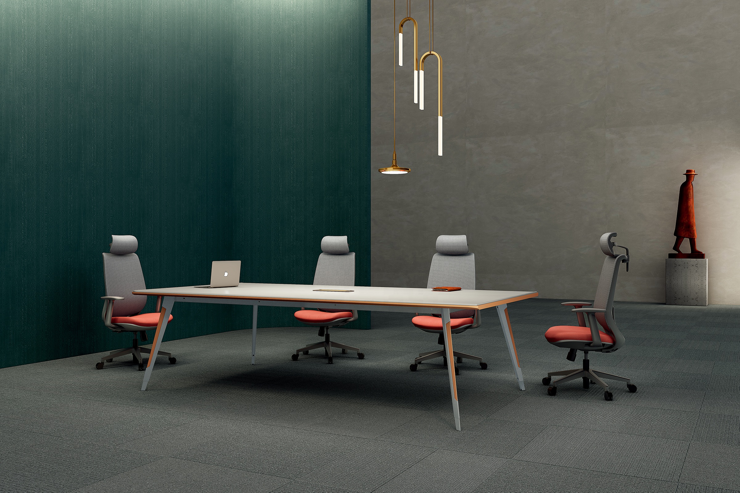 Modern 8-Person Teak Wood Conference Table for CEO Office China Supplier's Modern Office Furniture for Meeting Rooms