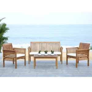 Natural Teak Wood Living Room Furniture Set Jepara Manufactured Outdoor Garden Chairs