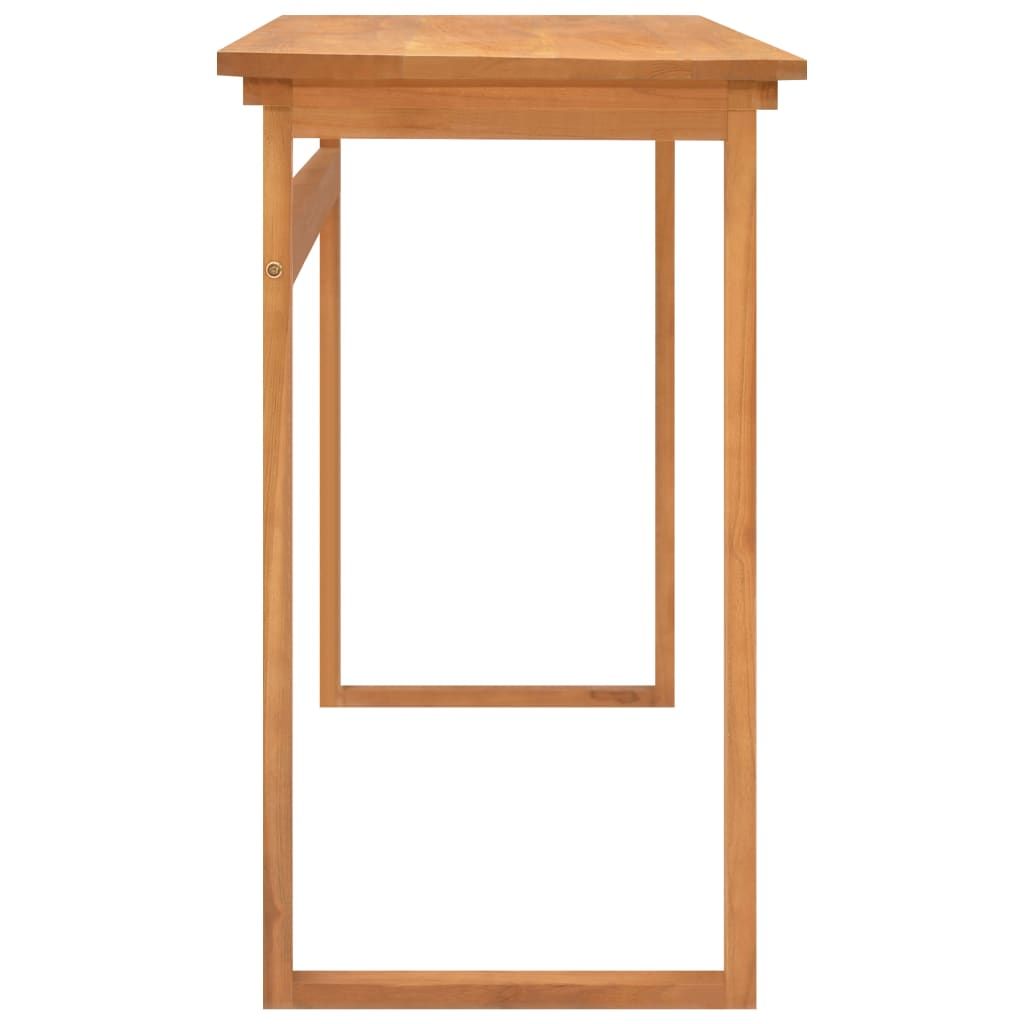 Solid Wood Teak Office Desk 47.2"x17.7"x29.5" Size Elegant Style