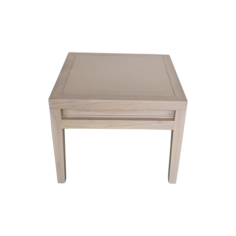 Weather-Resistant Teak Patio End Table Garden Furniture