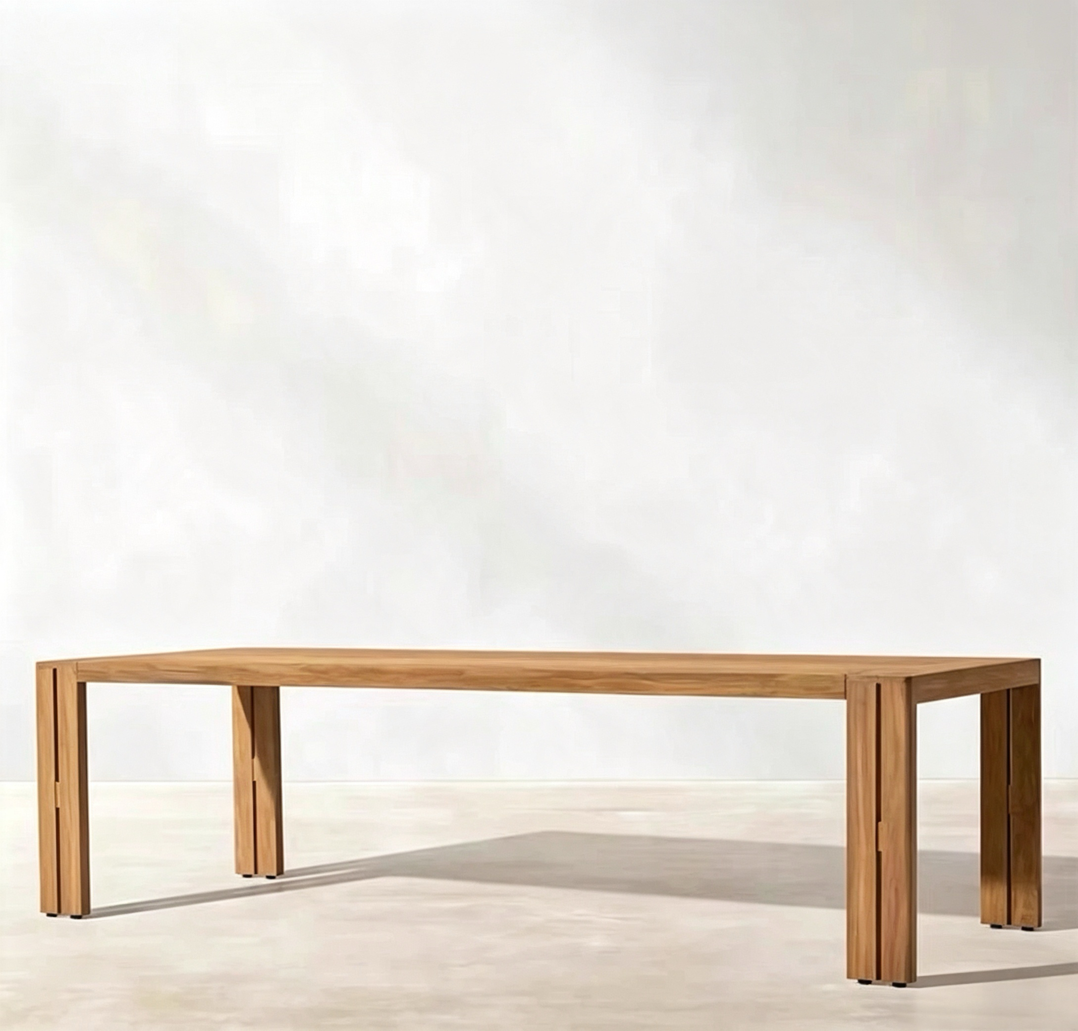 Teak Wood Dining Craftsmanship Detail