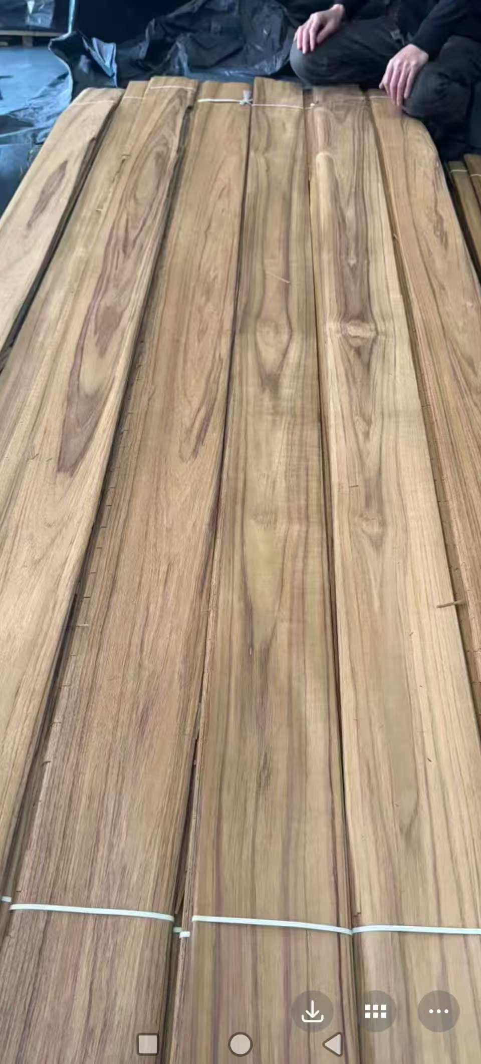 Luxury Grade Natural Burmese Teak Veneer Sheet Custom Made For High End Hotel Villa Interior Decoration Custom Wood Furniture
