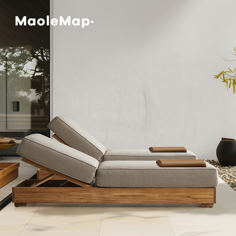 Pool Furniture Sun Bed Outdoor Nordic Coffee Shop Luxury Teak Patio Benches Hotel Design Garden Sofa High End Swood Coffee Table