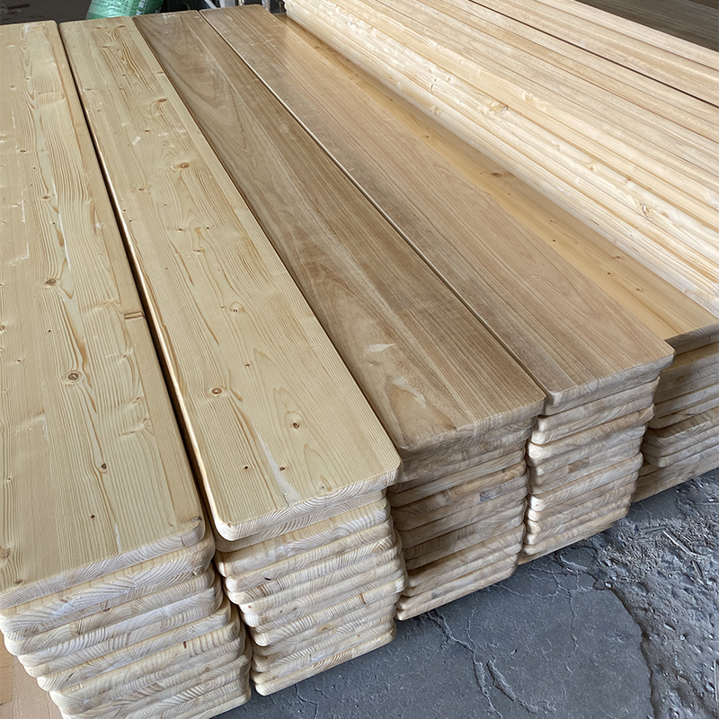 Source Factory Solid Pine Board Outdoor Long Bench Custom Size Garden Patio Wooden Seating Furniture