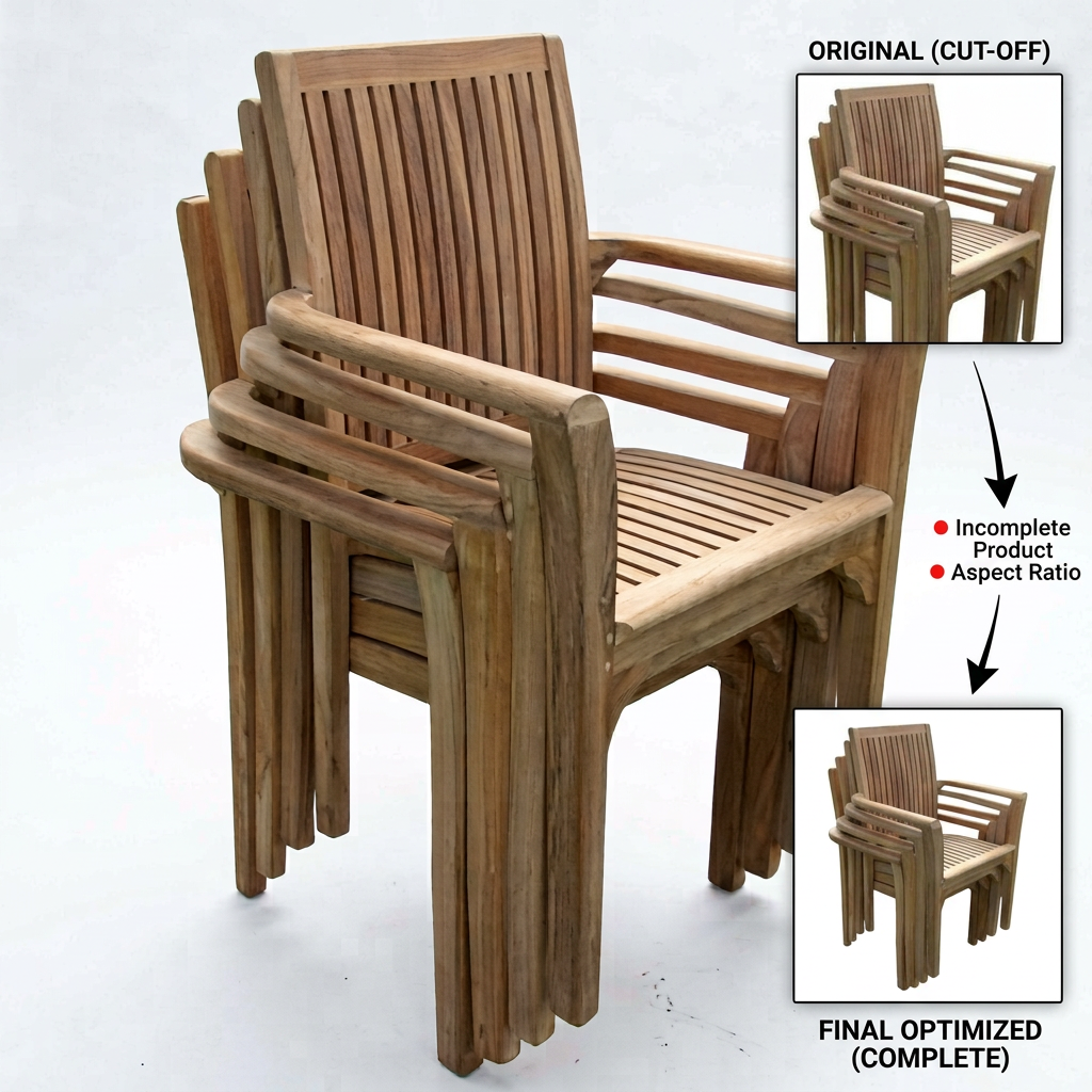 Teak Outdoor Garden Patio Beach Stacking Chairs for Dining and Indonesia Furniture